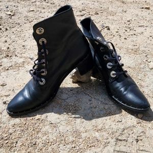 Freda Salvador black leather ankle boots